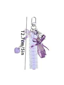 Handmade Ballet Shoes Keychain - Mini Satin Shoe Shaped Keychain, Ballet Themed Phone Charm, Bow Ribbon Phone Strap, Bag Pendant, Cute Bag Charm And Wallet Accessory, Personalized Keychain, Suitable For Ladies, Dancers And Ballet Lovers, Adorable Dance Themed Gift For Birthday, Performance, Holiday, Mother's Day, And A Fashionable Accessory For Daily Use, School, Travel And Parties - Multicolor - View 10