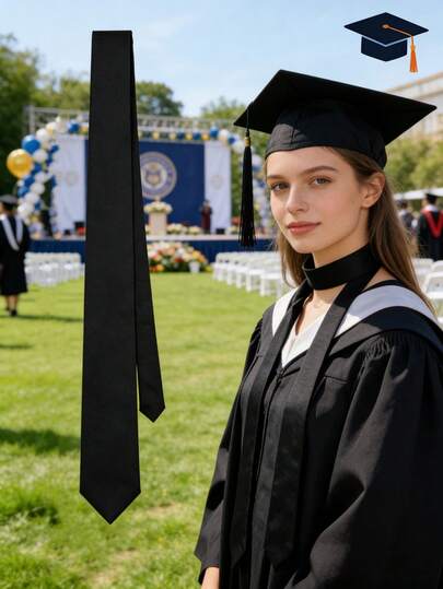 1pc Elegant Necktie, Academic Style JK Shirt Accessory, Graduation Gown Tie, Graduation Season High-End Gift