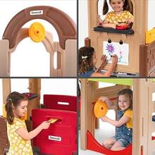 Young Explorers Modular Play System Activity Outdoor Playset for Age 18 mos - 6yrs Toddler Playground Slide Climb and Playhouse - Sistema de juego modular - Ver 6