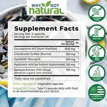 Glucosamine Chondroitin Joint Support 2 Pack, Mobility & Flexibility Capsules With MSM & Hyaluronic Acid, 240 Count Total - 180g - Xem 3