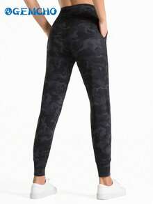 GEMCHO Women's High Waist Loose Casual Sports Pants, Lightweight Yoga Running Trousers - Multicolor - View 3