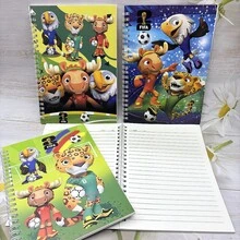 FIFA FIFA 1 Set New Football Sports Mascot Deer, Leopard, Eagle Cartoon Stationery Notebook, Loose-Leaf Notebook, Student Supplies, Gift, Prize, Notebook, Spiral Notebook, Birthday Party, Accounting Book, Planner - Multicolor - View 2