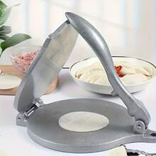 Heavy-Duty Dumpling Wrapper Press - Sturdy Tortilla Maker For Preparing Flour Tortillas, Grilled Tortillas, And Burritos - Silver - View 3