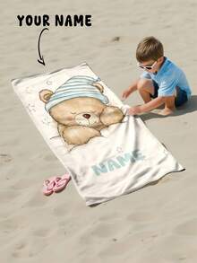 1 chiếc khăn tắm cá nhân hóa họa tiết gấu dễ thương, thích hợp làm khăn tắm biển, khăn trẻ em, khăn hồ bơi, khăn phòng tắm, quà tặng ngày lễ, đồ dùng cần thiết khi đi biển, du lịch ngoài trời, bãi biển, hồ bơi, phòng tắm, hành lý xách tay. - Nhiều màu - Xem 2