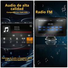 Wireless Portable Touchscreen CarPlay Stereo, 7-Inch IPS Screen For Car Audio, Android Auto, Mirrorlink, Bluetooth, USB, Camera, FM, MP5, RCA - A - View 6