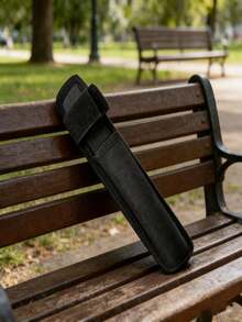 1pc Portable Retractable Baton Holder, Quick Release Holster, Fast Draw Baton Cover, For Outdoor Tactical Use, Safety Equipment, Adjustable Extension For Defense - Black - View 5