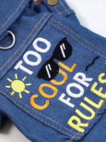 PETCIRCLE 1pc Pet Clothes, Dog Apparel Spring/Summer New Breathable Durable Dirt-Resistant Small Dog Outfit - Unique Jacket - Blue - View 6