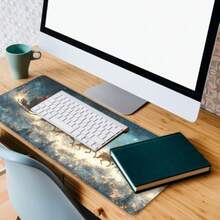 Alfombrilla de mouse para juegos de Navidad Papá Noel diseño de reno nieve antideslizante XL para computadora con teclado para trabajo jugadores oficina hogar 31.5 x 11.8 pulgadas - Navidad01 - Ver 5
