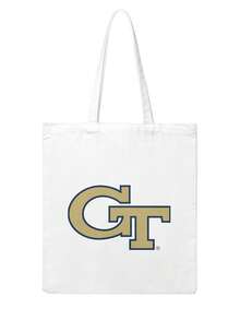 Georgia Tech Yellow Jackets Icon Logo Women S Durable Canvas Shopping Bag  Friendly Design For Travel And Parties, - trắng - Xem 1