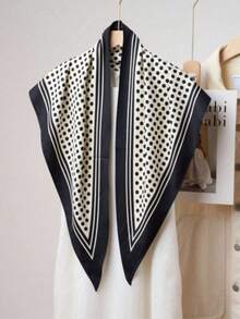 1 chiếc khăn tam giác thời trang in chấm bi, có thể dùng quấn eo, trùm đầu hoặc làm khăn choàng, khăn lụa thanh lịch dành cho nữ. - Nhiều màu - Xem 5