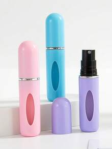 5/4/3/2/1 pieza Botellas de perfume recargables de alta gama, botellas atomizadoras recargables por la parte inferior, botellas de perfume vacías, decantador de perfume portátil para viajes, botellas pequeñas exquisitas, rociado fino, suministros esenciales para volver a la escuela - Multicolor - Ver 5