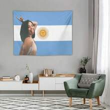 Customized Argentine Flag, Customized Image, Personalized Flag, Suitable For Indoor And Outdoor Decoration, Perfect For Parties, Business, Anniversaries, Garden Decoration, Bright Colors, Durable Fabrics, Event Planners, Outdoor Flags, Suitable For Birthdays And Parties, Suitable For All Seasons, Family Gifts, Anniversary Gifts, Excluding Flagpoles - Multicolor - View 4