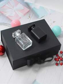 Black Magnetic Gift Box With Lid And Ribbon, Suitable For Wedding Favor Packaging, Bridal Shower, Christening Gifts, Birthday Party, Theme Party, Holiday Celebration And Graduation Party - beraneka warna - View 2