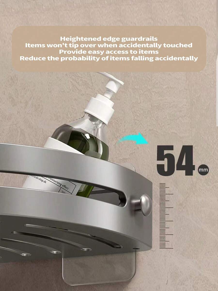 Bộ 2 kệ góc tắm không cần khoan, kệ đựng đồ nhà tắm, kệ trong nhà tắm, kệ đựng dầu gội treo tường, hộp đựng đồ nhà bếp và phòng tắm, giỏ đựng đồ tắm, kệ tam giác tiết kiệm không gian - Kệ đựng dầu gội, sữa tắm và mỹ phẩm treo tường bền chắc - Dễ lắp đặt, thiết kế chống trượt, phụ kiện phòng tắm - màu đen - Xem 1