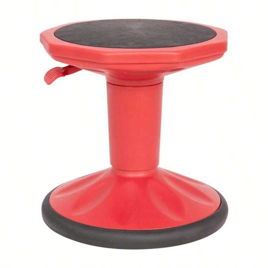 Carter - Taburete de Aprendizaje Activo de Altura Ajustable para aulas Taburete oscilante sin Respaldo con Giro de 360 Grados 14 a 18 Pulgadas de Alto Rojo - Rojo - Ver 1