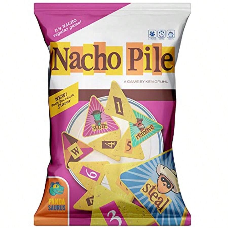 Nacho Pile Party Game - Juego rápido de diversión apilable de chip! Juego de estrategia Push-Your-Luck divertido juego familiar para niños y adultos de 7 años en adelante 2 a 4 jugadores tiempo de - como en la foto - Ver 1