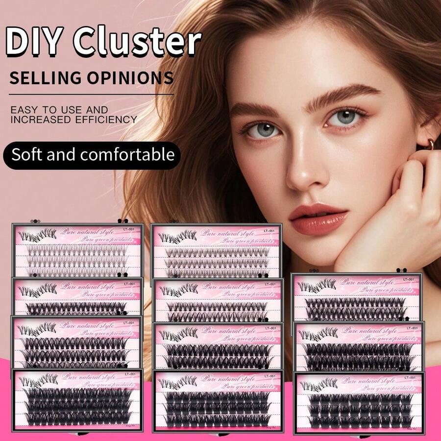 Cross-Border DIY Hot-Melt Eyelash Extensions 30D40D Segmented ...