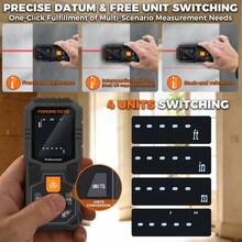 POROMETISTO Máy đo khoảng cách laser 2 trong 1 50m/80m với bộ nhớ lưu trữ 30 dữ liệu, dụng cụ đo góc laser kỹ thuật số. - Màu Cam cháy - Xem 4