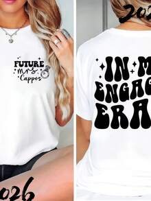In My Engaged Era Shirt,  Future Mrs Shirt, Engagement Shirt, In My Fiance Era Shirts, Future Mrs Shirt, Engaged Era Shirt - 黑色 - 查看 1