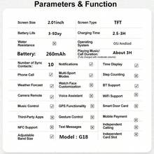 2.01" Full Touch Screen Smart Watch, LED Flashlight Design, Message, Call, Pedometer, Alert Notifications, Compatible With Android Phones, Fitness Tracker Smart Bracelet, Suitable Gift For Women And Men, Birthday Gift - View 4