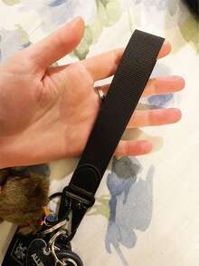 1个黑色耐用腕带钥匙扣，男女通用时尚钥匙扣，腕带钥匙挂绳 - 黑色 - 查看 9