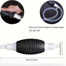 Multifunctional Liquid Suction Pump, Manual Fuel Transfer Pump With Gasoline Hose, Portable Siphon Pump Suitable For Gasoline, And Other Liquids, Includes 2m Siphon Hose + Hand Crank Fuel Pump + 2 Hose Clamps + Shut-Off Valve - Multicolor - View 4