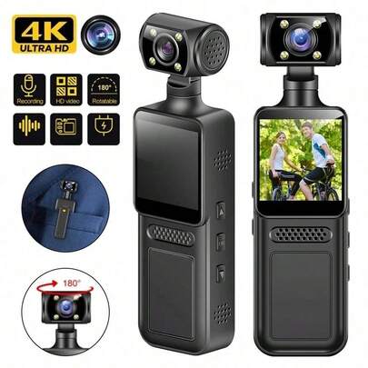 1 adet Taşınabilir Cep Kamerası, Ekranlı, Kompakt Video Kamera, Gece Görüşü, Hareket Algılama Özelliği, Açık Hava Sporları, Bisiklet Sürme, Günlük Kayıt, Seyahat, İş Belgeleme, Ev Güvenliği Bebek Bakıcısı Kamerası İçin Uygundur