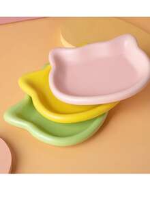 Bộ 3 bát ăn cho mèo, bát nhựa cho mèo con, bát đựng thức ăn đóng hộp và đồ ăn vặt sấy khô, bát ăn cho thú cưng có chân đế thấp. - Mô hình cơ bản - Xem 9