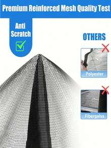 1pc Heavy Duty Magnetic Mesh Screen Door - Self-Sealing Technology, Easy Installation Without Tools, Suitable For Bedroom, Living Room, All Season Use - Multicolor - View 10