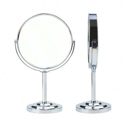 Gương trang điểm có chân đế, độ phóng đại 1X/20X, xoay 360 độ hai mặt, gương phóng đại để bàn di động, gương để bàn cho phòng ngủ hoặc ký túc xá, 6,5 inch