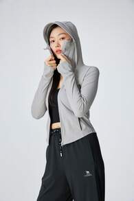 CAMEL CROWN Women's Sunscreen Clothing, Lightweight And Breathable Original Yarn Sun Protection Outdoor Jacket For Spring/Summer - Cycle Gray - View 5