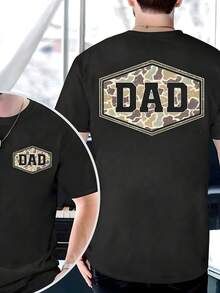 Camiseta Uflage Dad Youth, Camiseta Retro Varsity Dad, Regalo para el Día del Padre con Estampado de Camuflaje de Pato, Camiseta Clásica para Papá, Camiseta Retro para Papá, Regalo para Papá - Negro - Ver 8