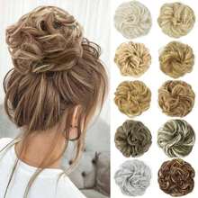 1pc Women's Faux Hair Scrunchie, Elegant Curly Hair Bun Piece Ponytail Holders Hair Elastics Hair Rubber Bands Hair Rope Elastic Hair Tie Elastic Hair Tie - Multicolor - View 6