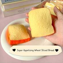 1pc 2026 Realistic Toast Squeezy Toy - Thick Slow Rebound Stress Relief Toy, Lifesaver For Anxiety, Squeezy Toy Collection! - Multicolor - View 5