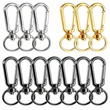 10个重型旋转龙虾扣，弹簧式触发钩，适用于手提包、钱包、钥匙链、宠物牵引绳、DIY工艺品，经久耐用 - 7G扁扣 - 查看 7