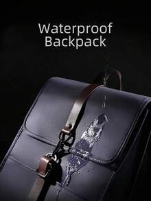 1pc 14-Inch Laptop Backpack, Minimalist Business Commuter Backpack For Men, Fashionable Flip-Cover Korean Style,Y2k - A - View 5