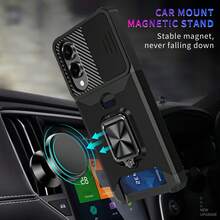 360°可调节手机壳，带卡槽和镜头保护，兼容苹果11/13/14/15/16/17、S26U/S25/S24P/A56/A16/A26、Note 14/15/13/11 Pro - 黑色 - 查看 6