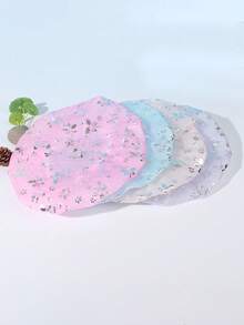 1 chiếc mũ tắm họa tiết bướm và sao dễ thương, chống ẩm và bụi, lưới họa tiết bầu trời sao, chống thấm nước hai lớp, kiểu dáng đơn giản, thanh lịch. - nhiều màu - Xem 2