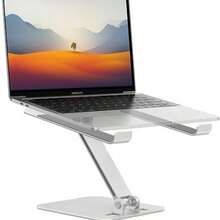 笔记本电脑支架，桌面高度可调升降折叠增高支架，带通风散热设计，可调节电脑支架 - 查看 1