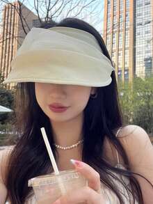 Mũ chống nắng lưới xếp ly mới năm 2026, mũ vành rỗng màu đen, mũ che nắng mùa hè cho nữ, mũ chống nắng du lịch ngoài trời. - Nhiều màu - Xem 5