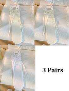 1/3 Pairs Spring/Summer Thin Knee-High Socks, Ballerina Style Mid-Calf Socks, Lolita Bow Socks, Mesh Hollow Stockings, Backless Socks, Lace Straight Tube Socks - Multicolor - View 34