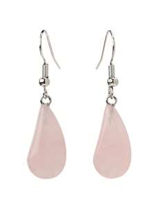 Fashionable Teardrop Natural Stone Earrings, Bohemian Style Amethyst & Feldspar & Red Stone Dangle Earrings, Delicate Beach Holiday Jewelry - Multicolor - View 16