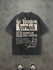 Remera Verano Masculina Algodón Lavado Estampada Calidad Alta Uso Diario - Negro - Ver 3