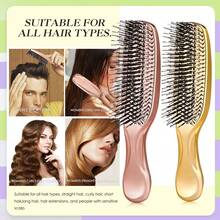 MASTERLEE 1pc Zeus Anti-Static Hair Brush, Soft Nylon Bristles For Scalp Massage, Suitable For Wet Or Dry Hair, Washable, Comfortable Handle, Hair Styling Accessory For All Hair Types - Multicolor - View 8