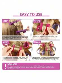 40件套自粘卷发器套装,含24个卷发器和16个夹子,沙龙级品质,适合DIY美发造型,无需加热 - 彩色 - 查看 10