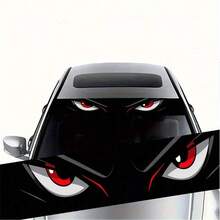 1pc Anime-Inspired Car Windshield Sticker - Scratch-Resistant Vinyl Decal With Red & Black Character Design, Self-Adhesive For All Car Models, Durable & Easy To Apply, Perfect For Anime Fans & Car Enthusiasts, Anime Car Accessories, Vehicle Customization, Bold Graphic Design, High Quality Print - 1pcs - View 7