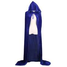 Capa de terciopelo Pleuche de Navidad, disfraz Medieval con capucha, bruja, Wicca, vampiro, disfraz de Halloween y Navidad R60T - Gris - Ver 12