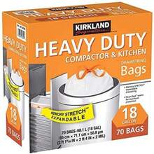 SIGNATURE Compactor Kitchen Trash Bag with Gripping Drawstring Secure Full Size New Edition - Azul - Ver 1