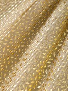 Girls Sleeveless Knit Dress With Gold Contrast, Frill Trim, Waist Belt And Mesh Panels, Summer - Gold - View 6