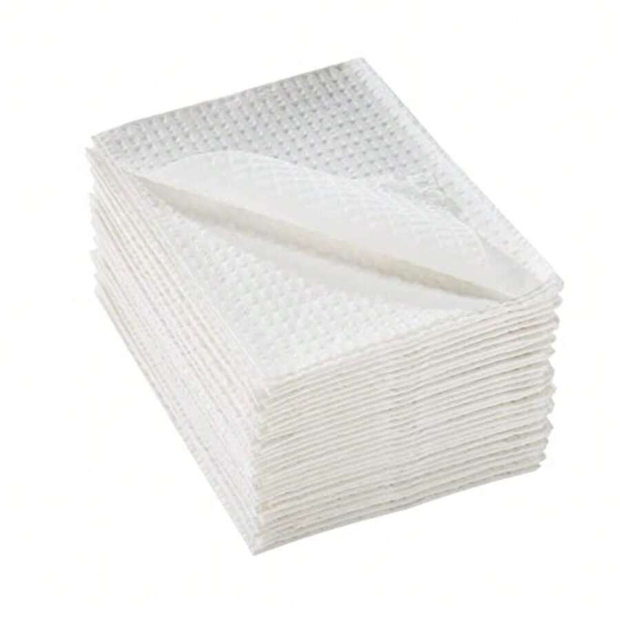 McKesson Disposable Towels [Pack of 500] for Dental Bibs Nails Tattoo Dentist Medical - 13 x 18 in 2-Ply Tissue Waffle Embossed White - como en la foto - Ver 1